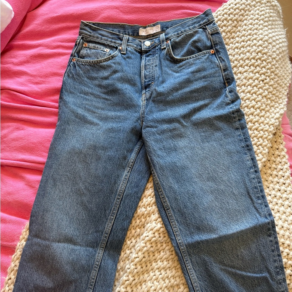 Topshop High Rise Blue Jeans
